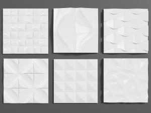 现代立体花纹方形墙面瓷砖3d模型 现代立体花纹方形墙面瓷砖