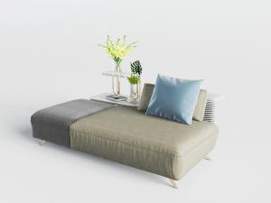 现代无扶手拼接多人沙发