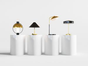 新中式黑色金属灯罩的台灯