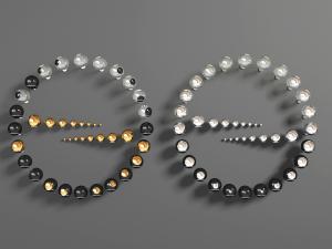 现代圆形玻璃墙面饰品挂件