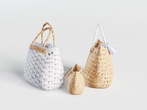 现代田园藤编手提袋