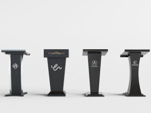 现代酒店会议室演讲台、接待台