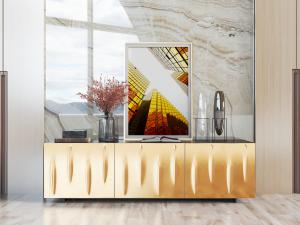 现代金色电视柜