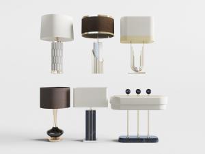 新中式圆柱形灯罩的台灯