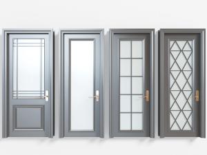 美式黑色玻璃平开门