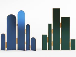 现代轻奢可折叠屏风