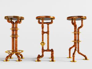 工业风水管支架的吧凳