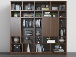 北欧实木装饰柜置物架