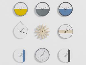 现代圆形墙饰挂件钟表3d模型 现代圆形墙饰挂件钟表