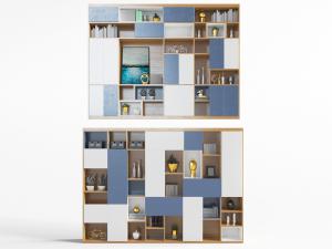 北欧实木装饰柜置物架