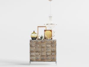 中式多抽屉的玄关柜边柜