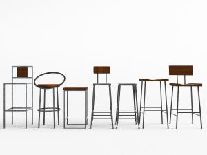 工业风金属框架的吧椅吧凳