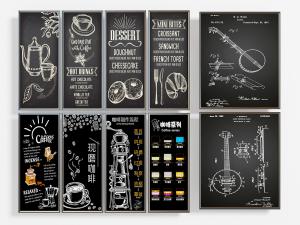 工业风咖啡厅黑板涂鸦墙饰挂件