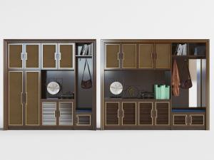 新中式实木玄关鞋柜