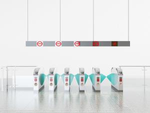 现代地铁人行道闸门3d模型 现代地铁人行道闸门