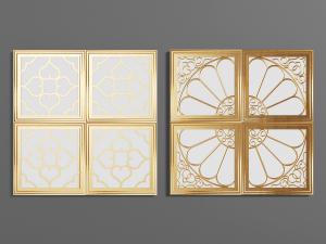 欧式雕花窗格拼花