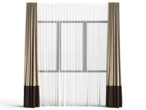 现代金色的窗帘窗纱