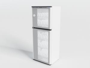 现代白色上下层消毒柜