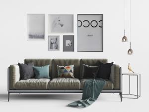 北欧多人布艺沙发