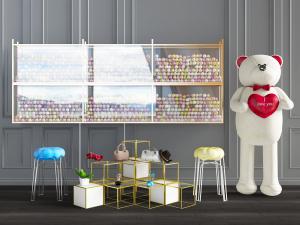 现代鞋帽陈列摆放展示台