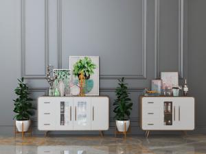 北欧玄关柜边柜和装饰品摆件