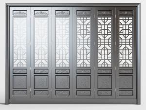 中式雕花实木门扇