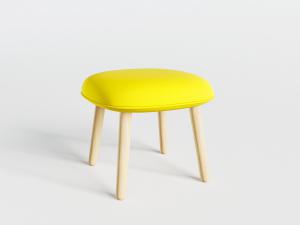 现代儿童黄色坐垫的凳子