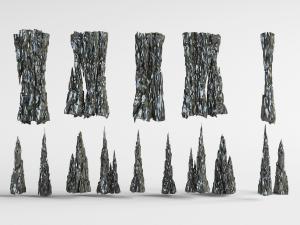 形态各异的假山石头