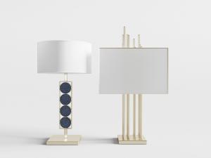 新中式柱形、方形灯罩台灯