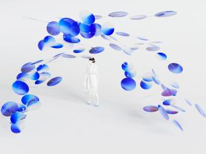 舞台上穿着白色连衣裙的人物模特3d模型 舞台上穿着白色连衣裙的人物模特