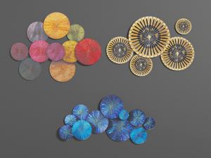 现代彩色木质墙面挂件