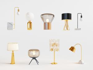 新中式装饰金属元素的台灯