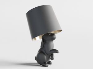 现代儿童灰色卡通兔子造型的台灯