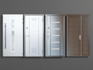 现代金属子母门平开门