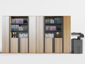 后现代办公储物置物柜打印机