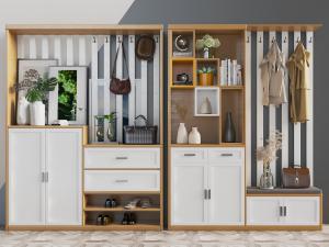 北欧实木玄关鞋柜