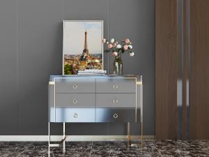 现代轻奢金属高脚玄关柜