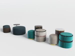 新中式圆形坐墩