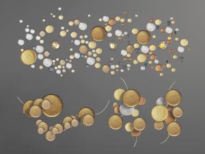 新中式金属圆片墙面饰品挂件