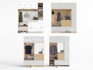 北欧实木玄关鞋柜