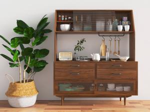 北欧实木餐边柜