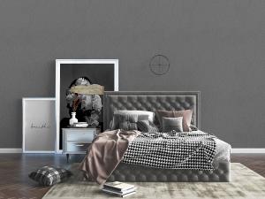 简欧布艺双人床