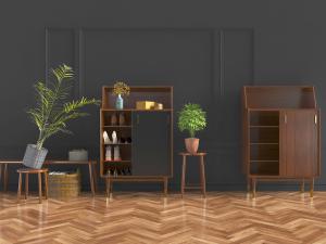 北欧实木玄关柜、鞋柜