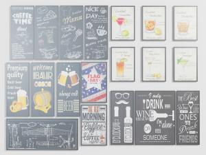 餐厅吧台咖啡厅墙面装饰挂画招牌