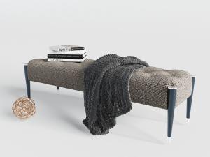 后现代长方形沙发凳