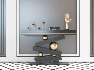 后现代玄关端景台3d模型 后现代玄关端景台