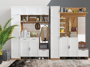 北欧实木玄关储物鞋柜