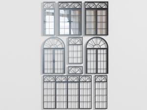 欧式灰色平开窗