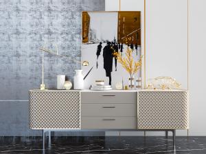 现代轻奢玄关柜边柜