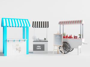 超市卖场化妆品摆台展示柜